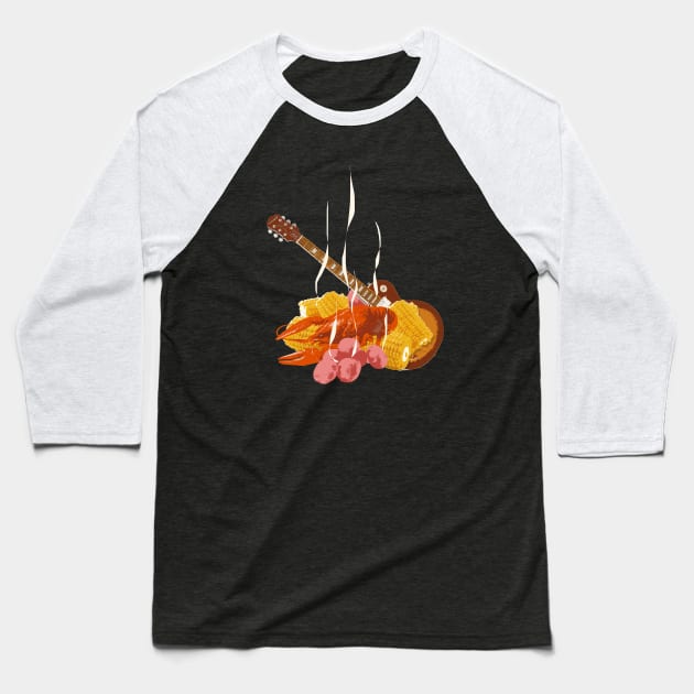 Crawfish Boil Baseball T-Shirt by Showdeer